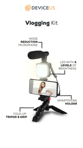All-in-One Creator Kit – Phone Tripod, Mic & Ring Light for Pro Videos!